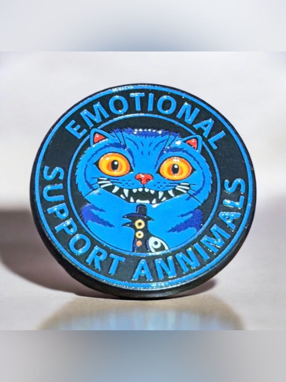 Funny Meme Cat & Bird "Emotional Support Animals" Enamel Pin NEW